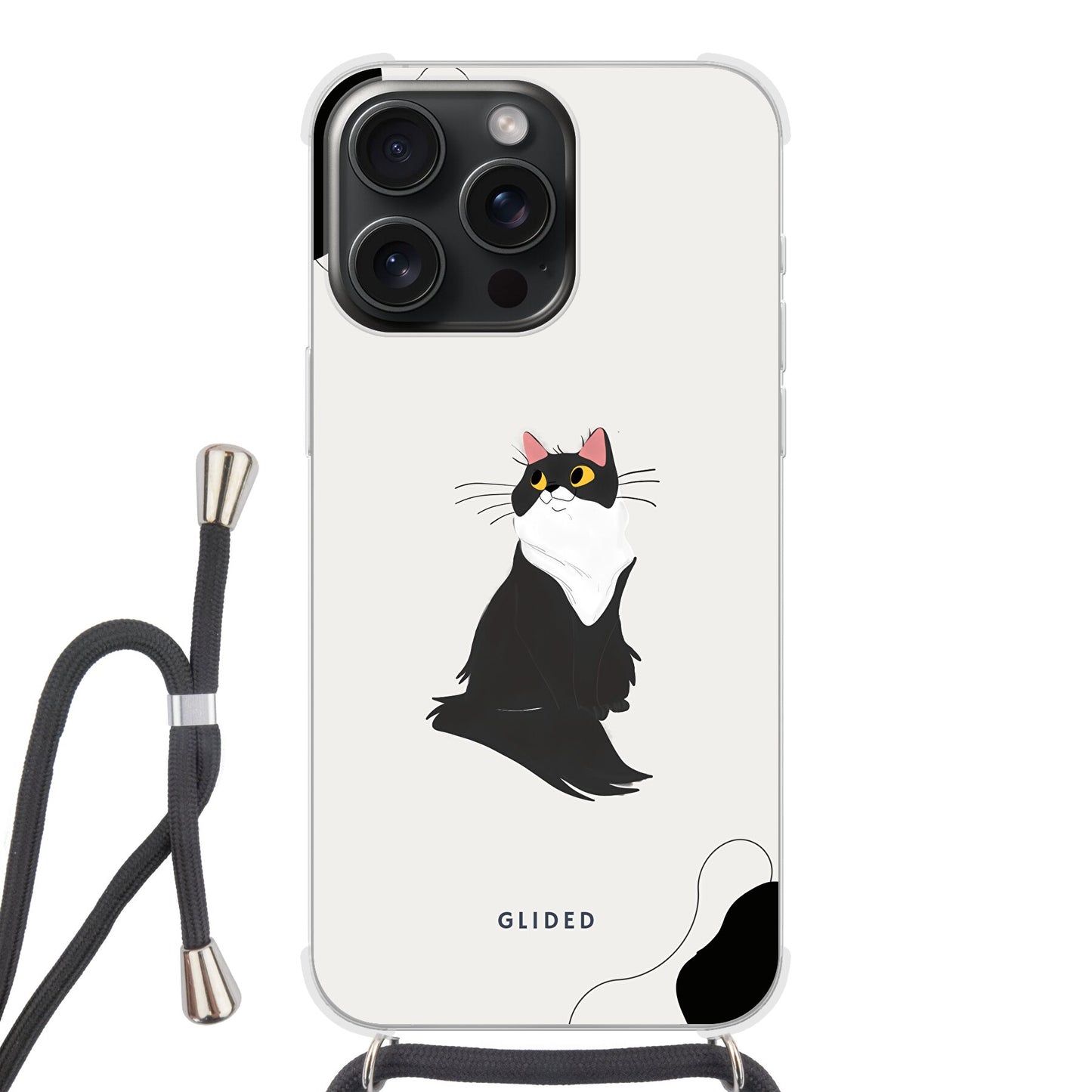 Fur - iPhone 15 Pro Handyhülle Crossbody case mit Band