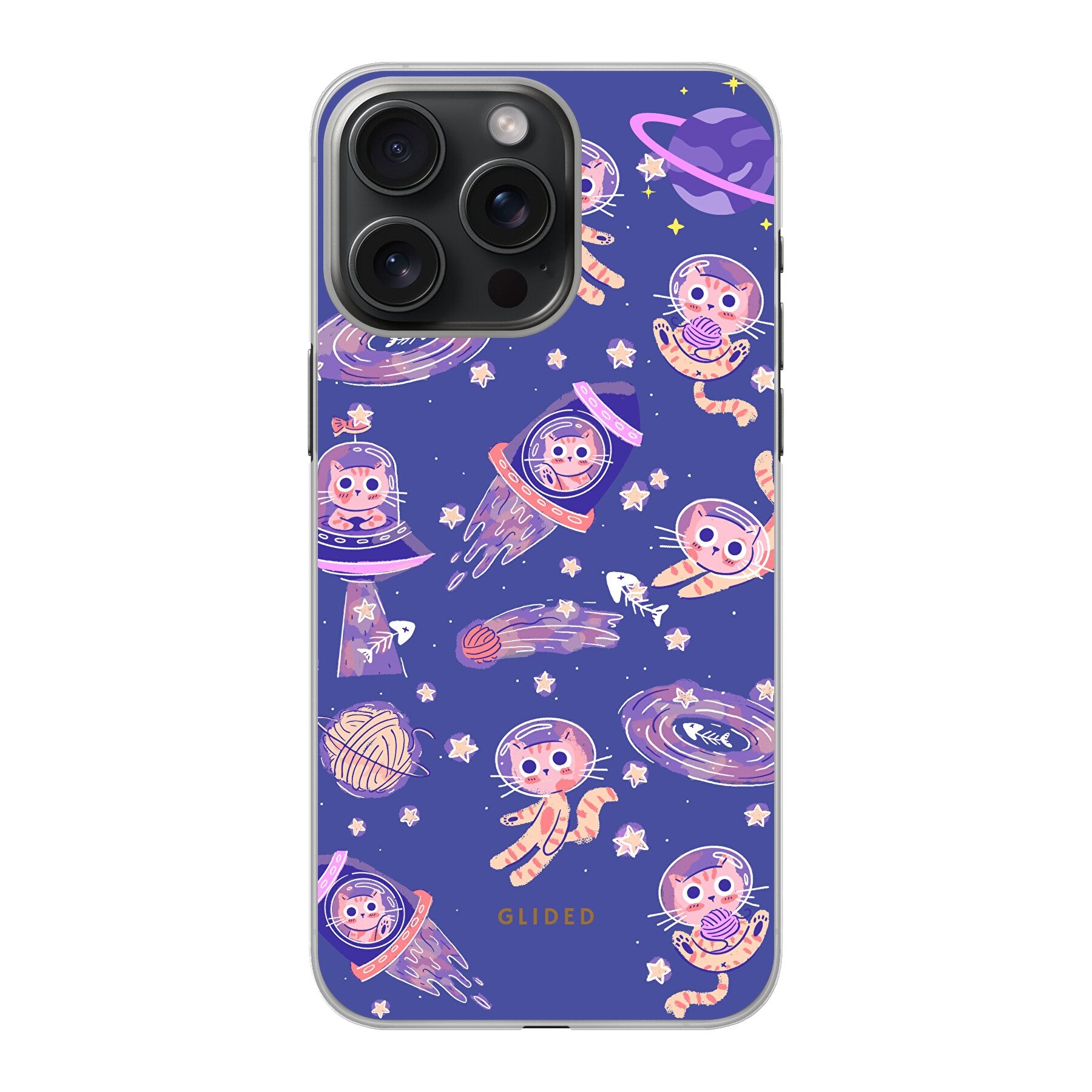 Space Cat - iPhone 15 Pro Handyhülle Hard Case