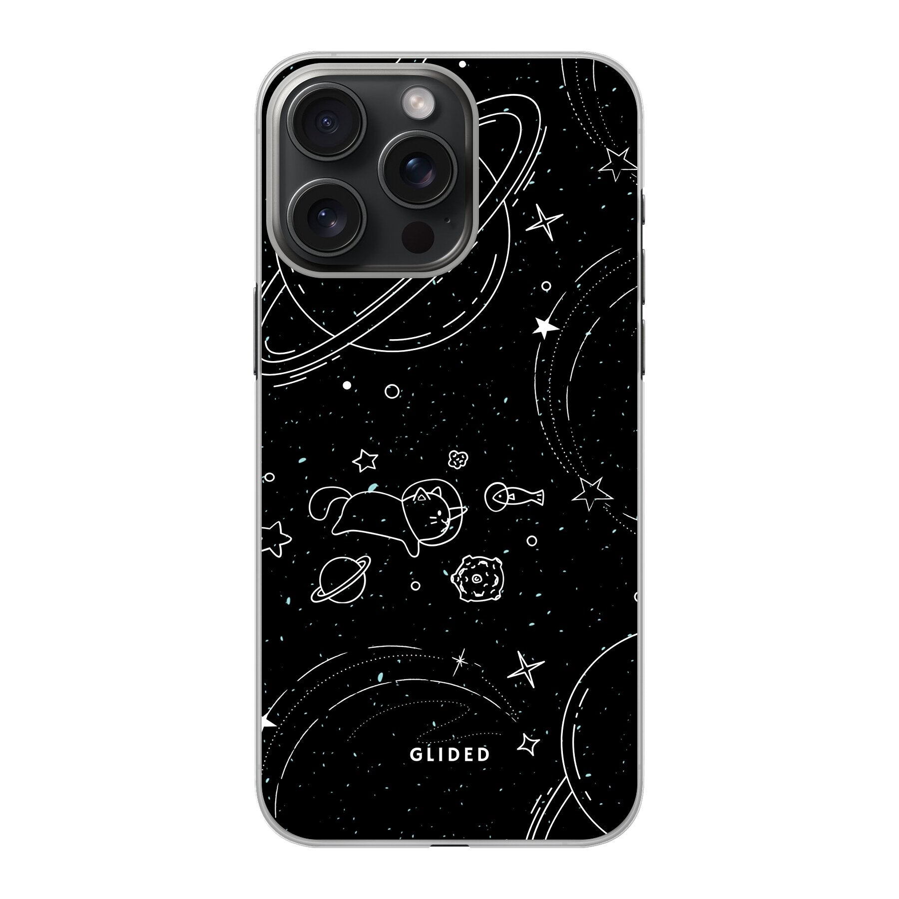 Cosmic Cat - iPhone 15 Pro Handyhülle Hard Case