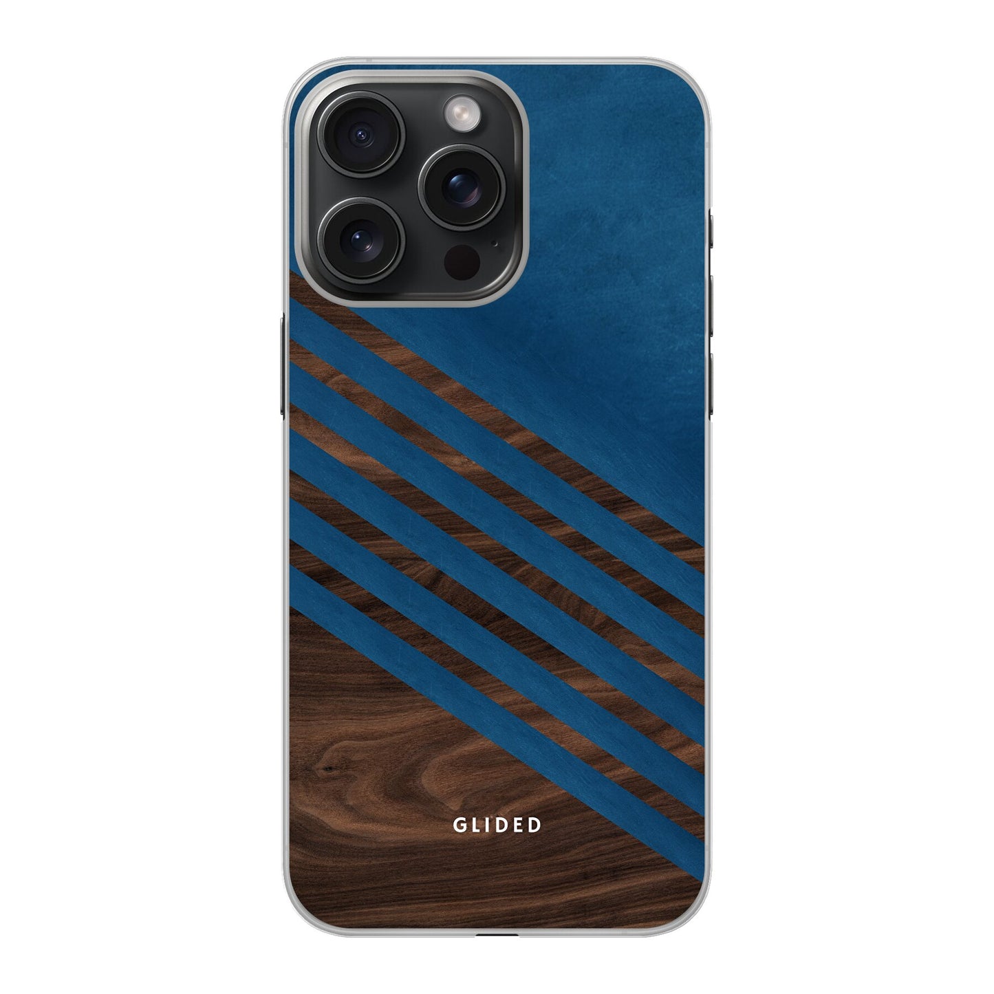 Blue Wood - iPhone 15 Pro Handyhülle Hard Case