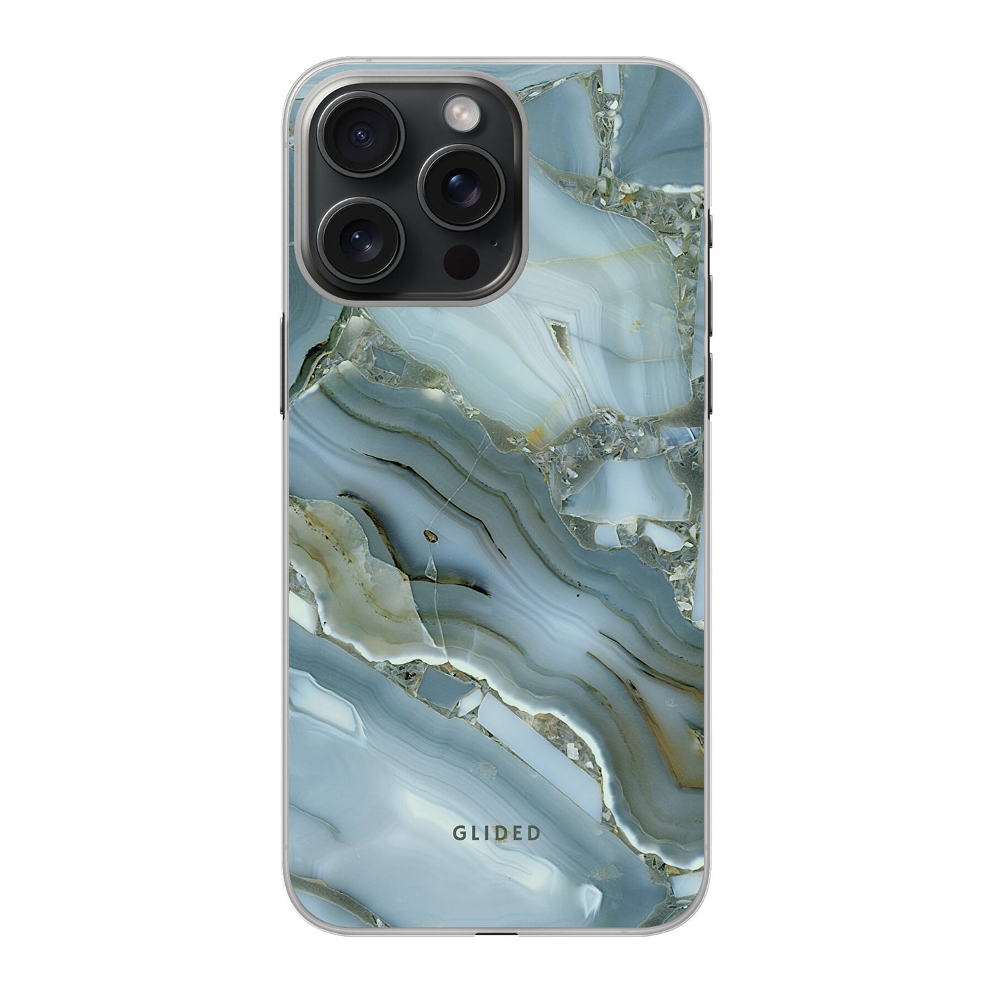 Green Marble - iPhone 15 Pro Handyhülle Hard Case