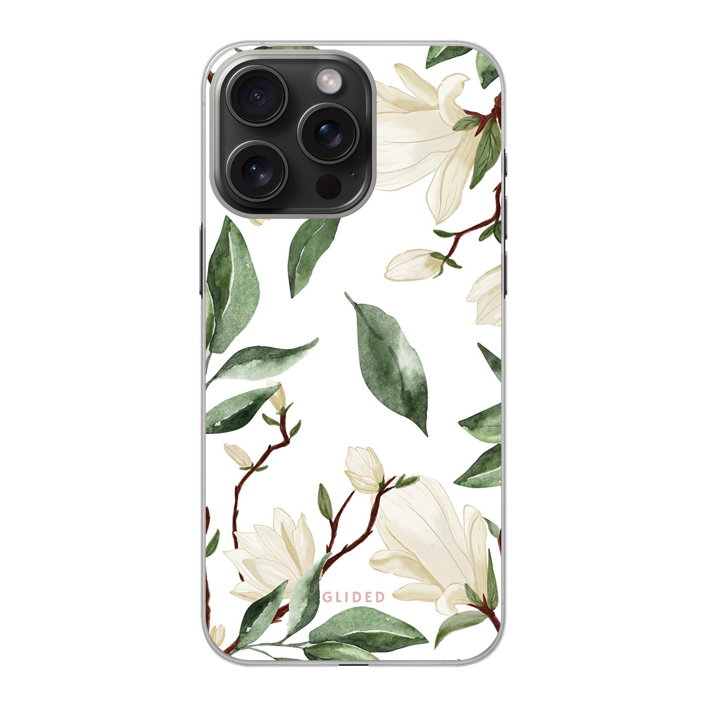 White Elegance - iPhone 15 Pro Handyhülle Hard Case