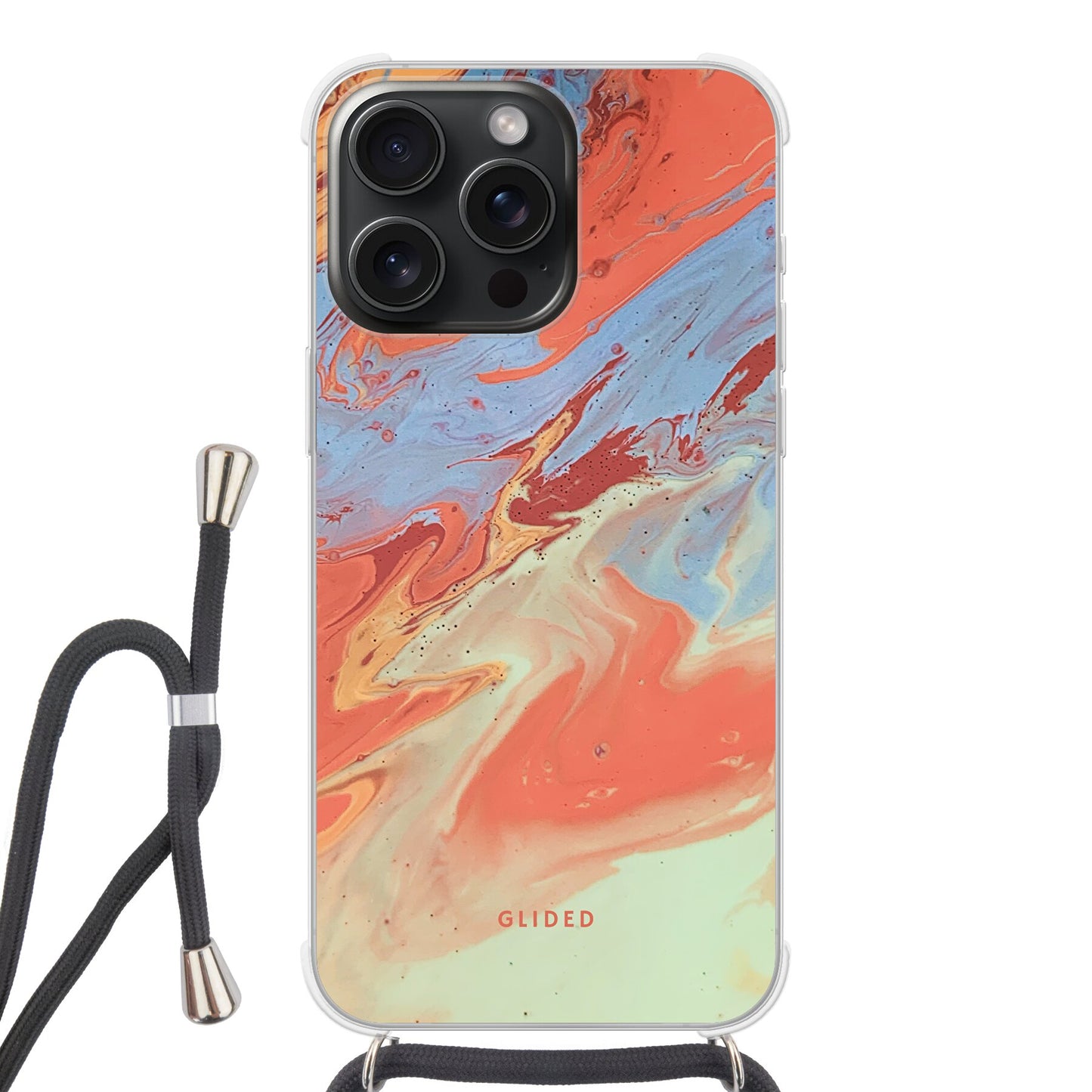 Watercolor - iPhone 15 Pro Max Handyhülle Crossbody case mit Band