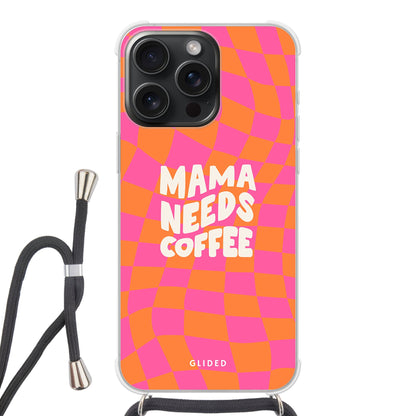 Coffee Mom - iPhone 15 Pro Max - Crossbody case mit Band