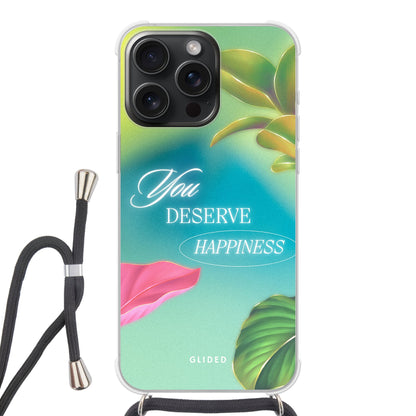 Happiness - iPhone 15 Pro Max - Crossbody case mit Band