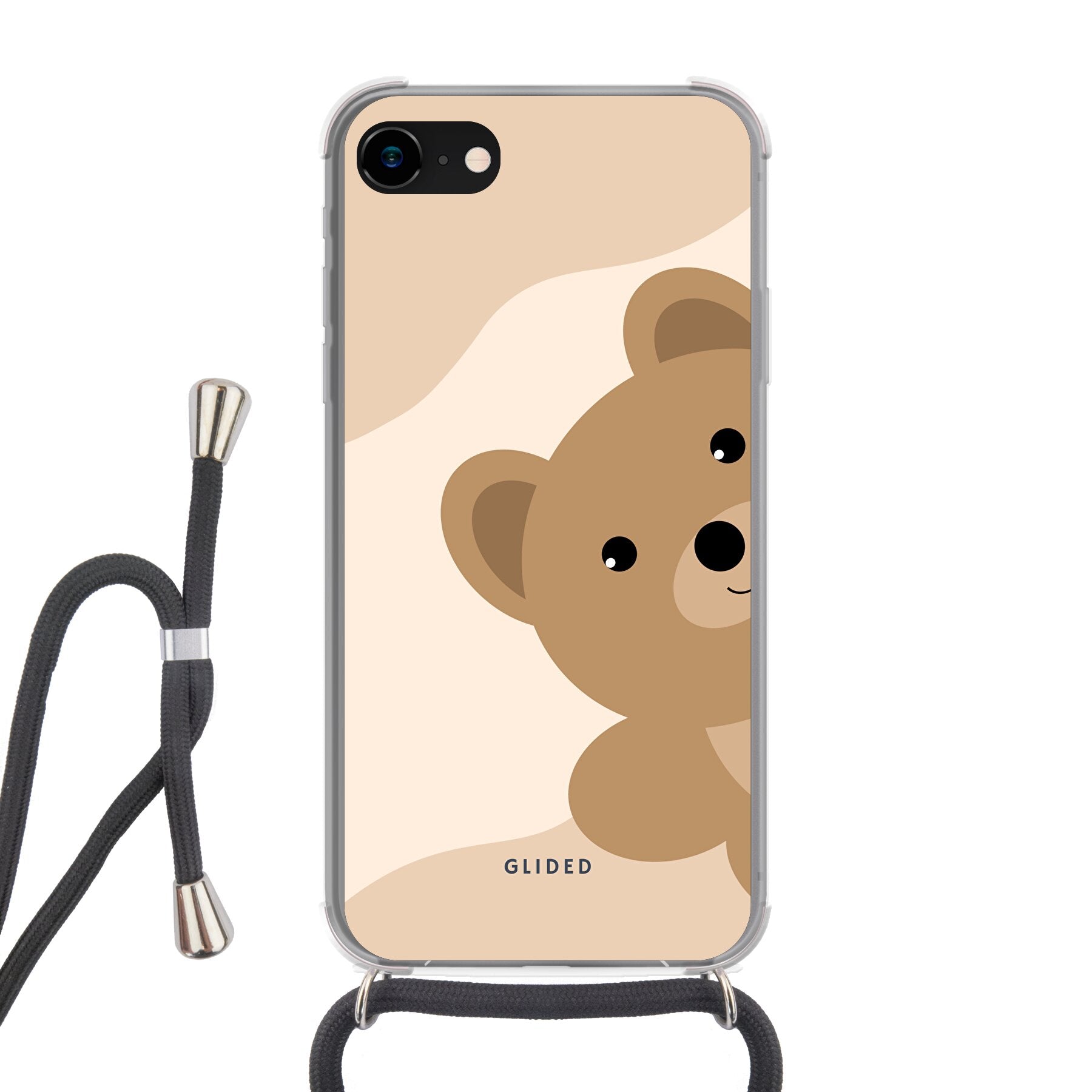 BearLove Left - iPhone 7 Handyhülle Crossbody case mit Band