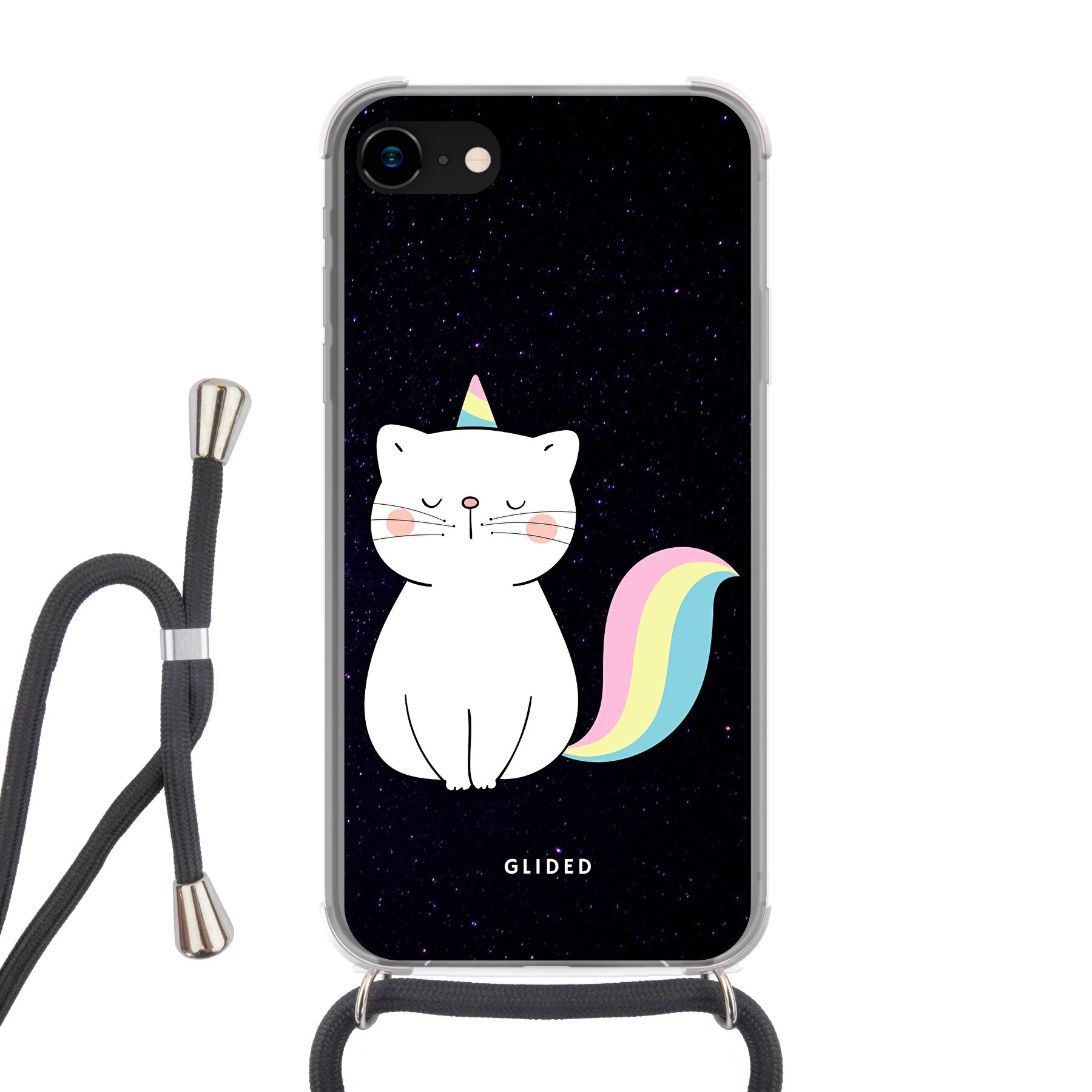 Unicorn Cat - iPhone 7 Handyhülle Crossbody case mit Band