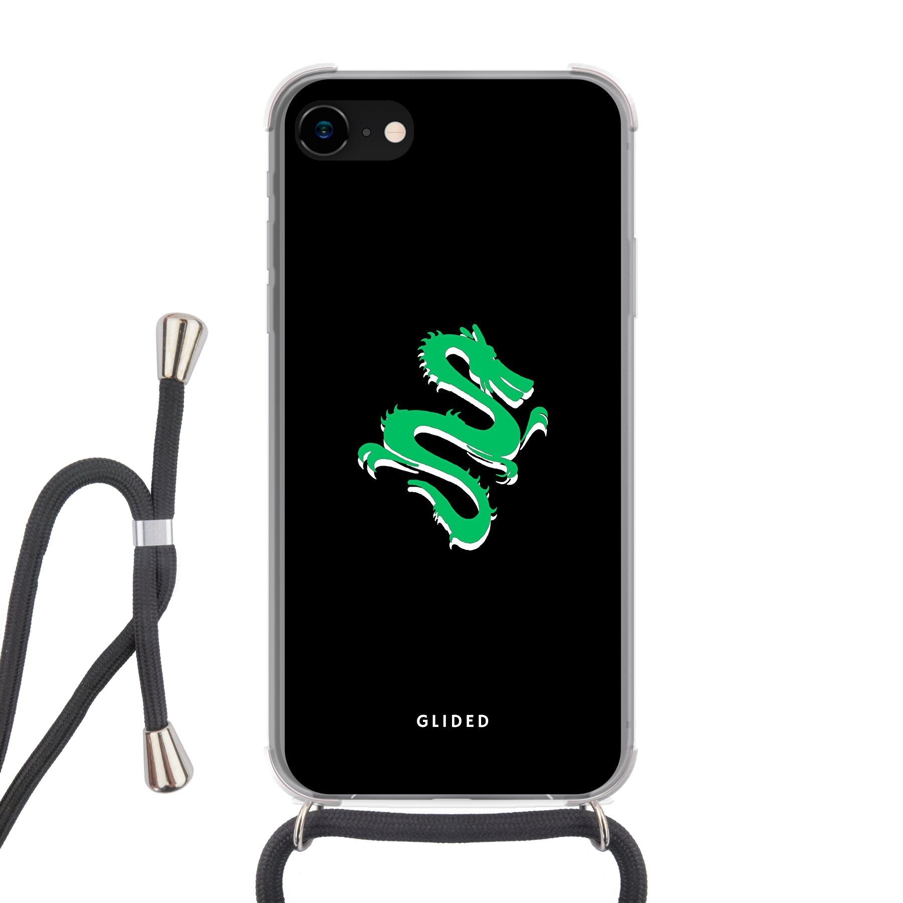 Emerald Dragon - iPhone 7 Handyhülle Crossbody case mit Band