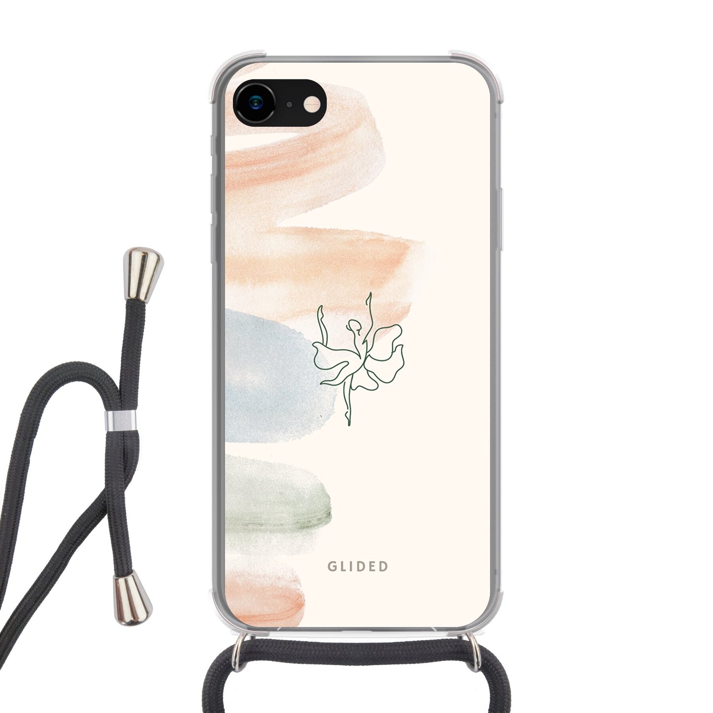 Aquarelle - iPhone 7 Handyhülle Crossbody case mit Band