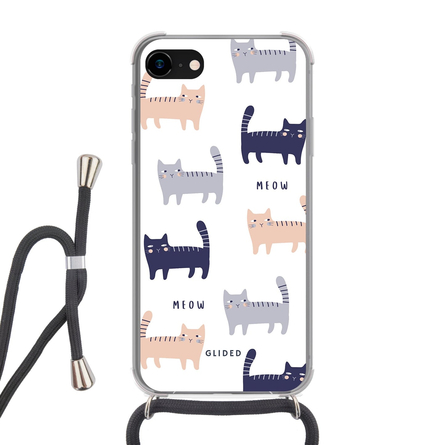 Purrfection - iPhone 7 Handyhülle Crossbody case mit Band