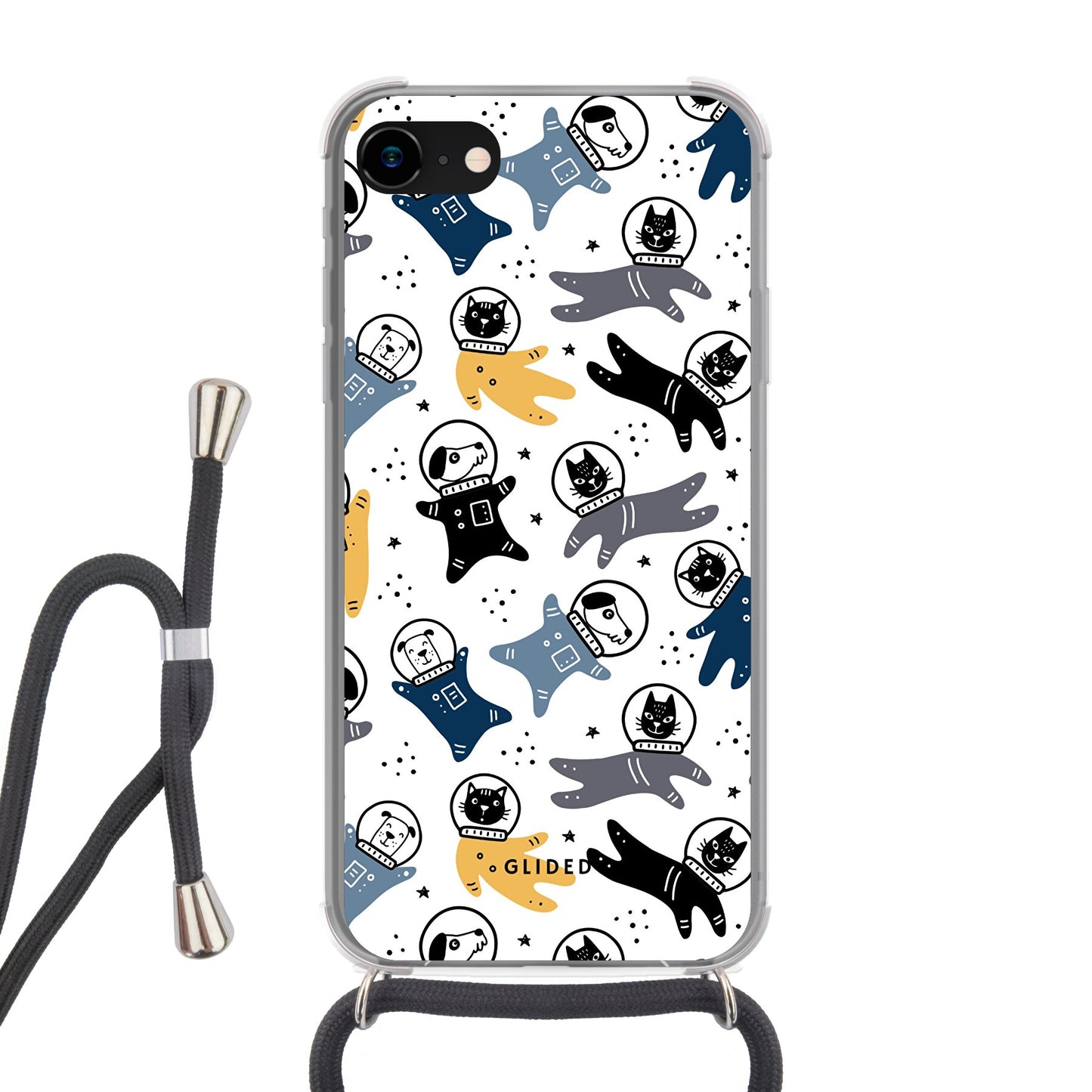 Paws Space - iPhone 7 Handyhülle Crossbody case mit Band