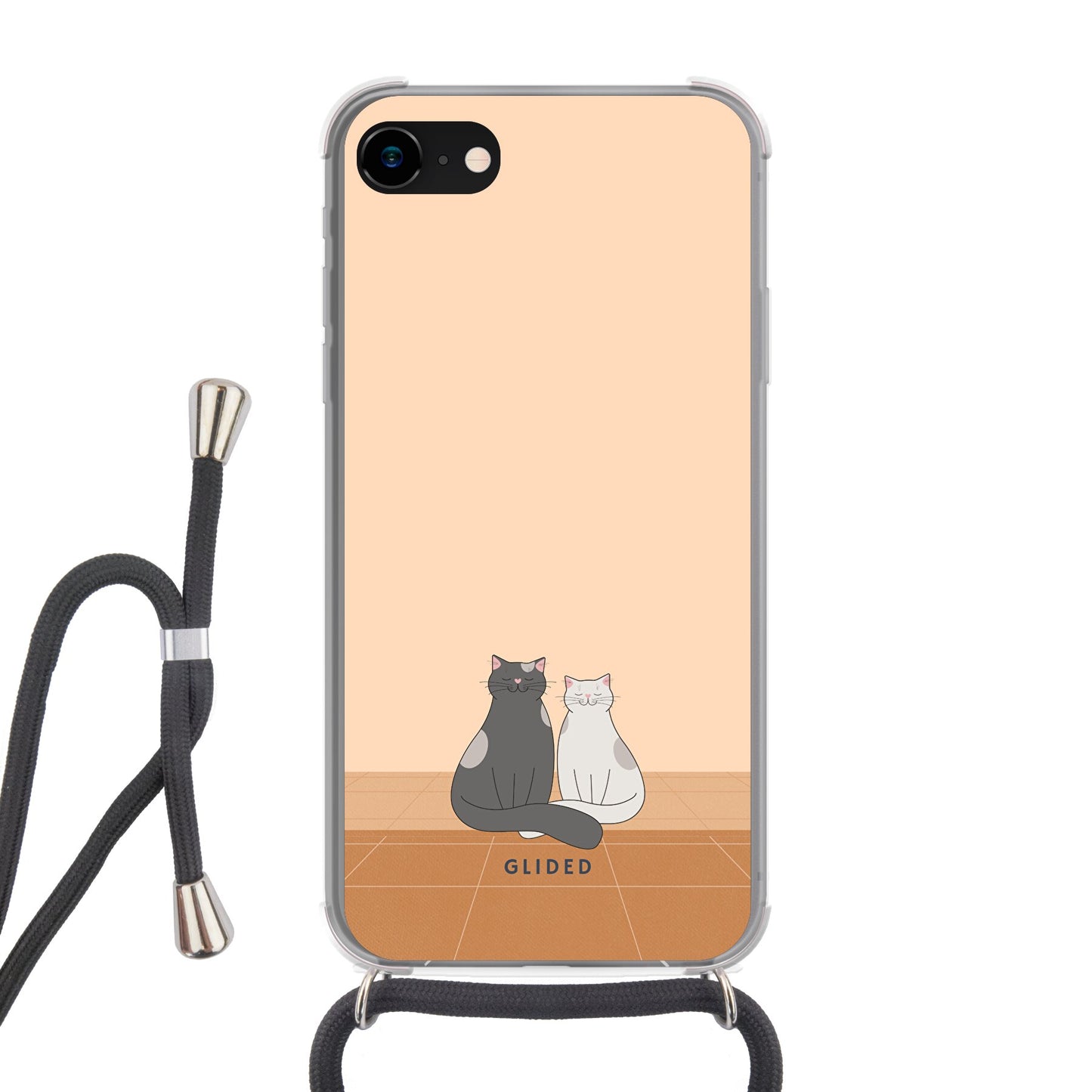 Catty Friends - iPhone 7 Handyhülle Crossbody case mit Band