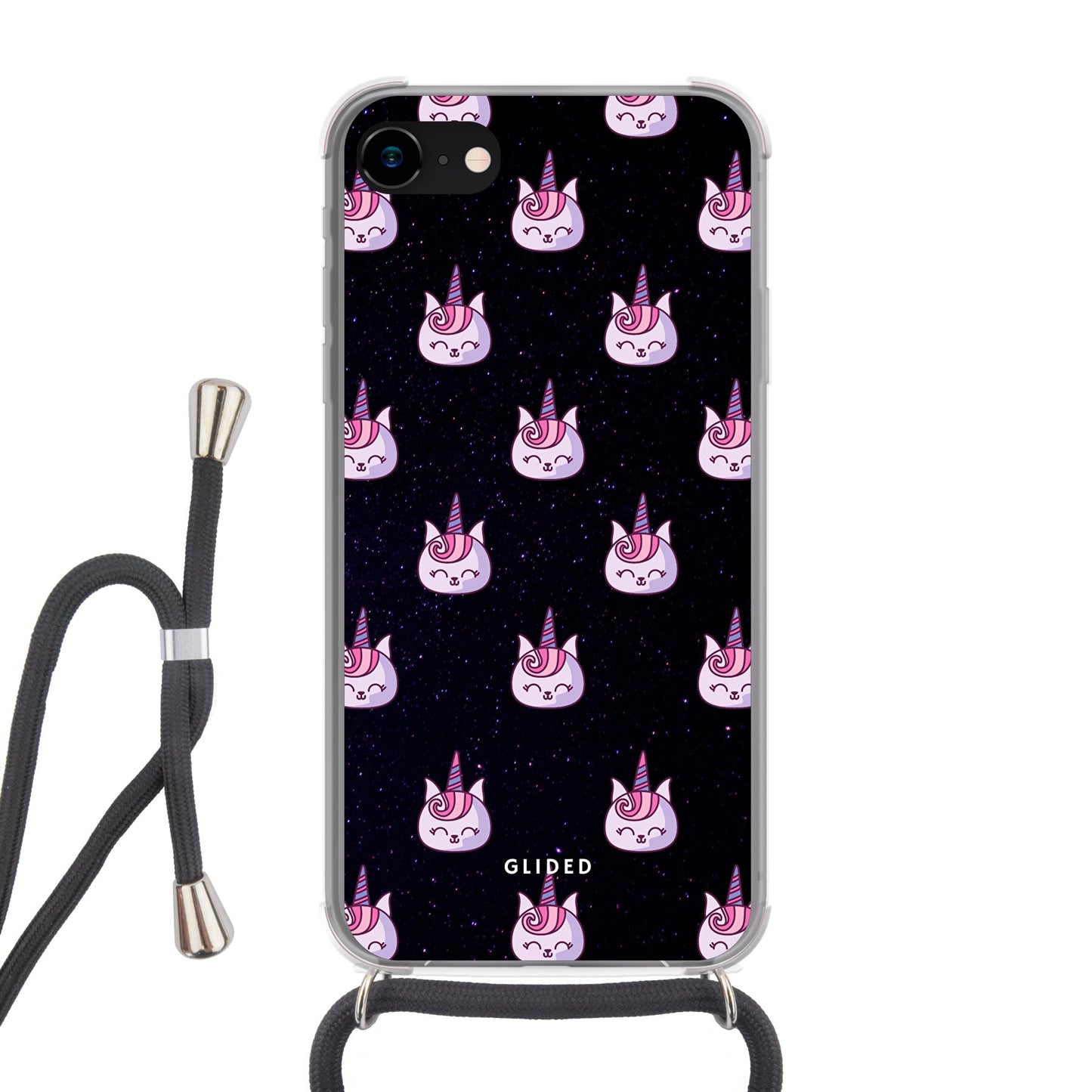 Unicorn Meow - iPhone 7 Handyhülle Crossbody case mit Band