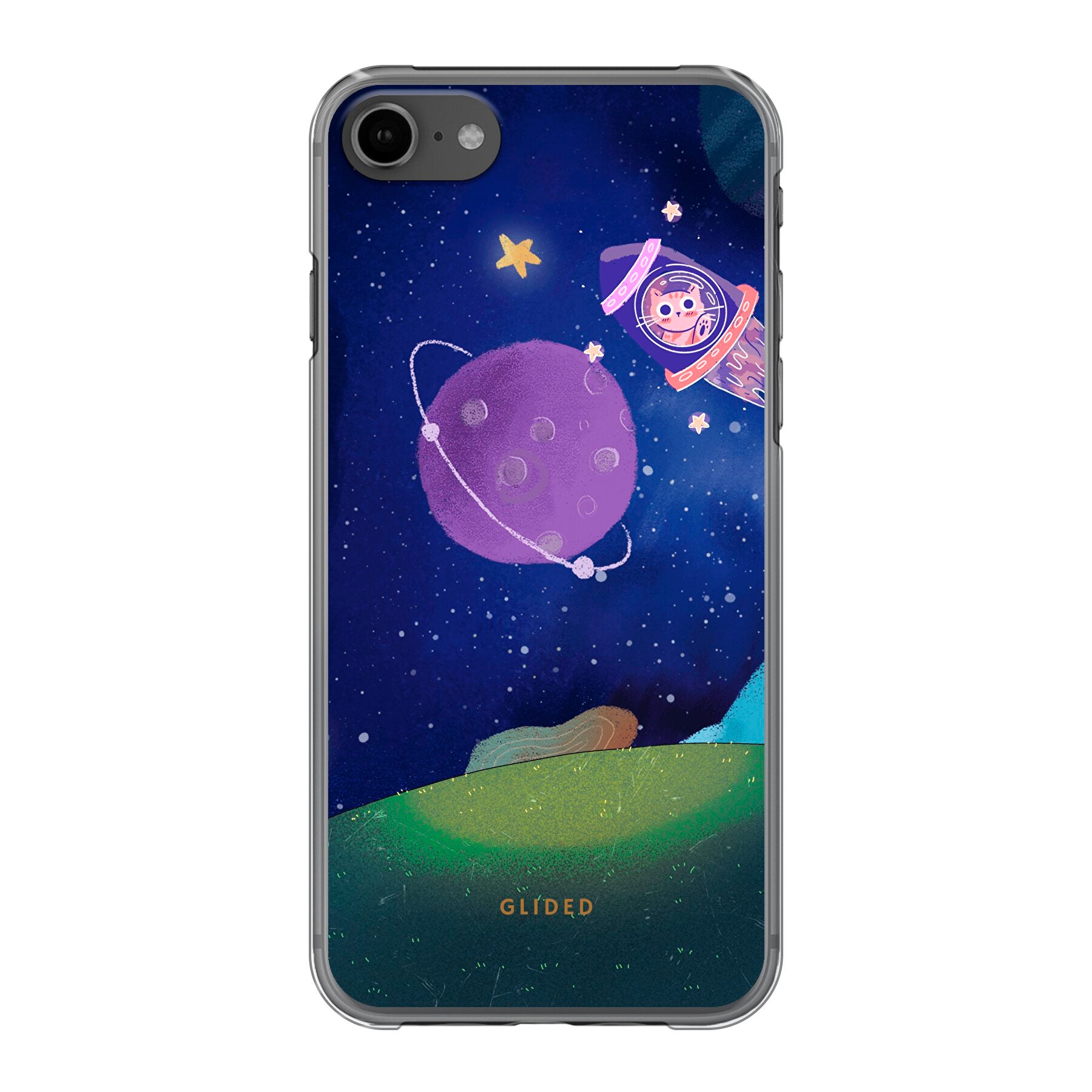 Galaxy Cat - iPhone 7 Handyhülle Hard Case