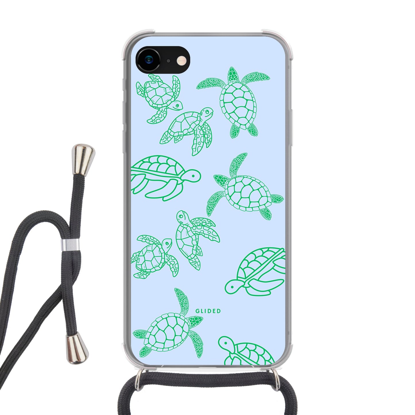 Turtly - iPhone 8 Handyhülle Crossbody case mit Band