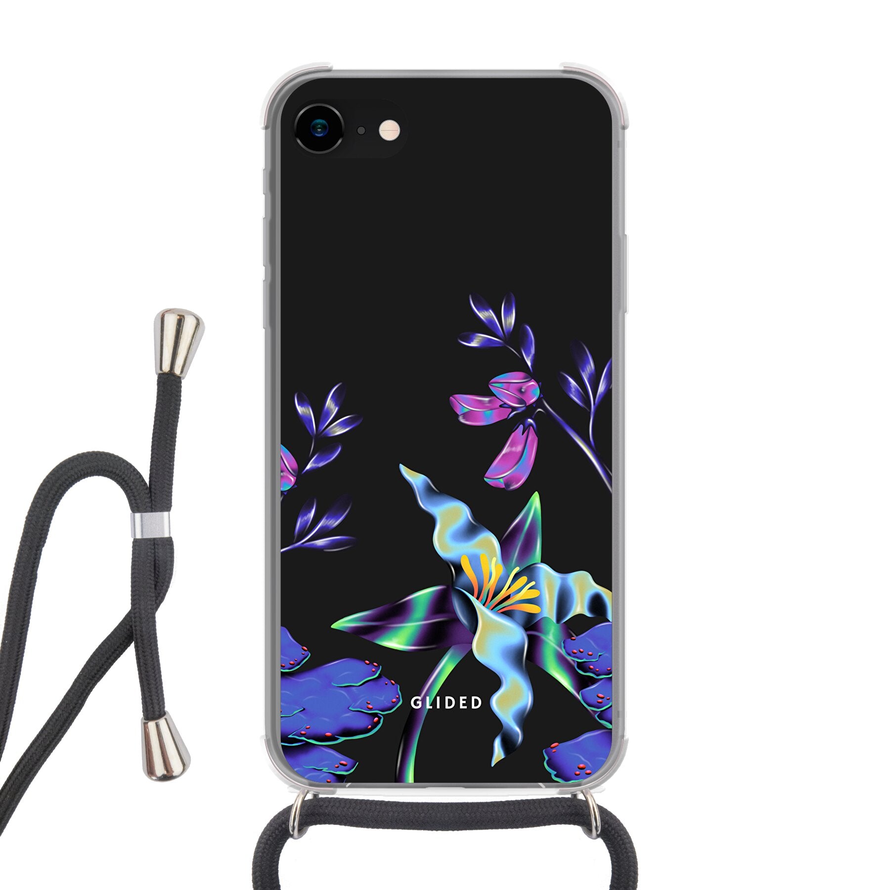 Special Flower - iPhone 8 Handyhülle Crossbody case mit Band