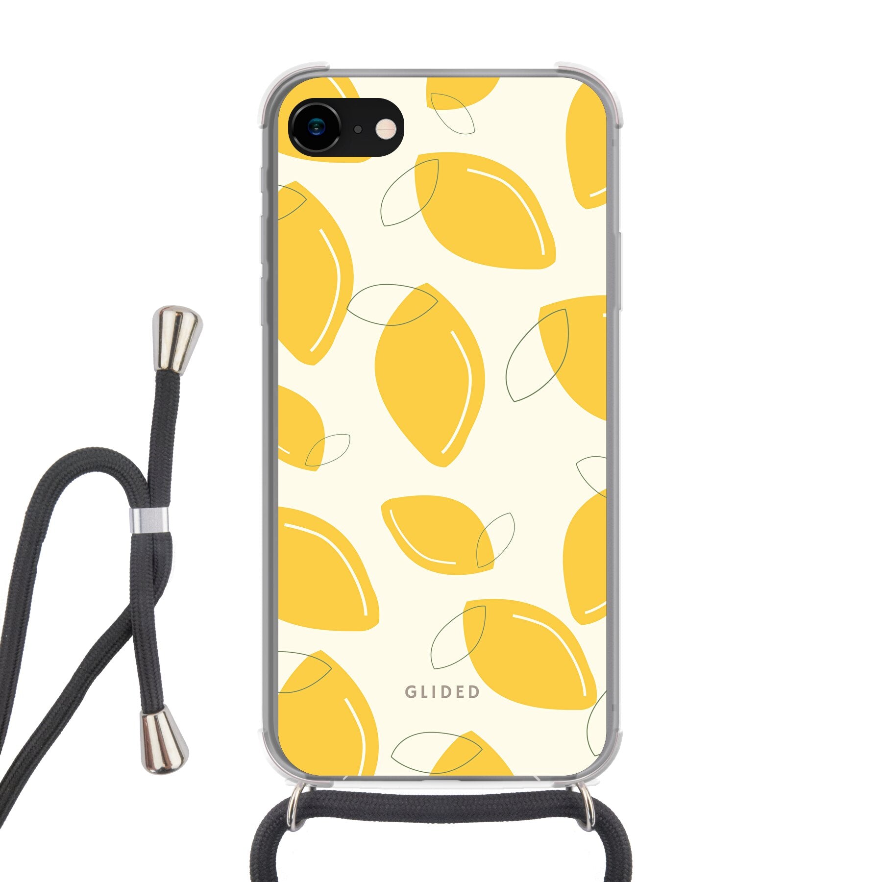 Abstract Lemon - iPhone 8 - Crossbody case mit Band