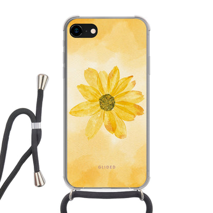 Yellow Flower - iPhone 8 Handyhülle Crossbody case mit Band