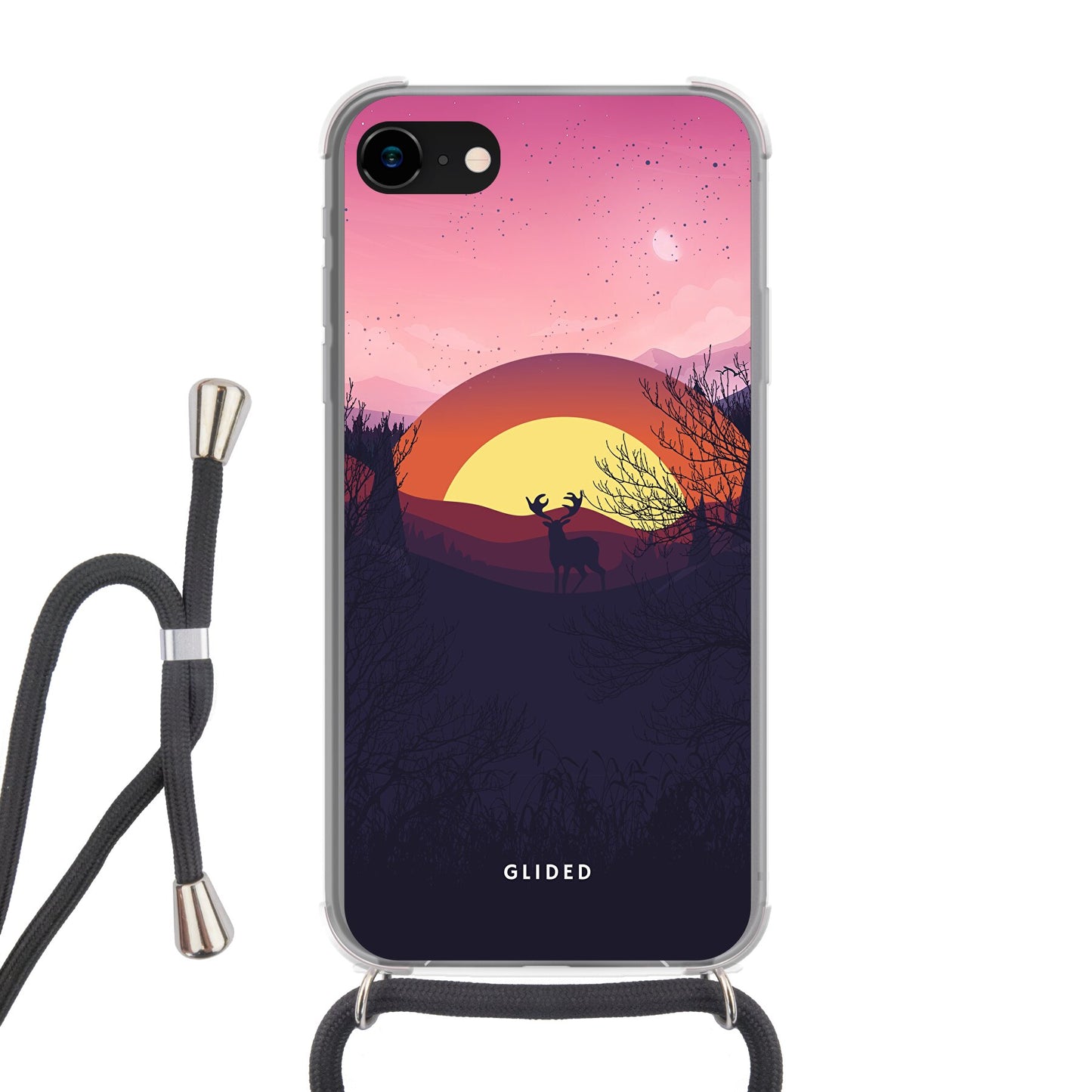 Sunset Majesty - iPhone 8 Handyhülle Crossbody case mit Band