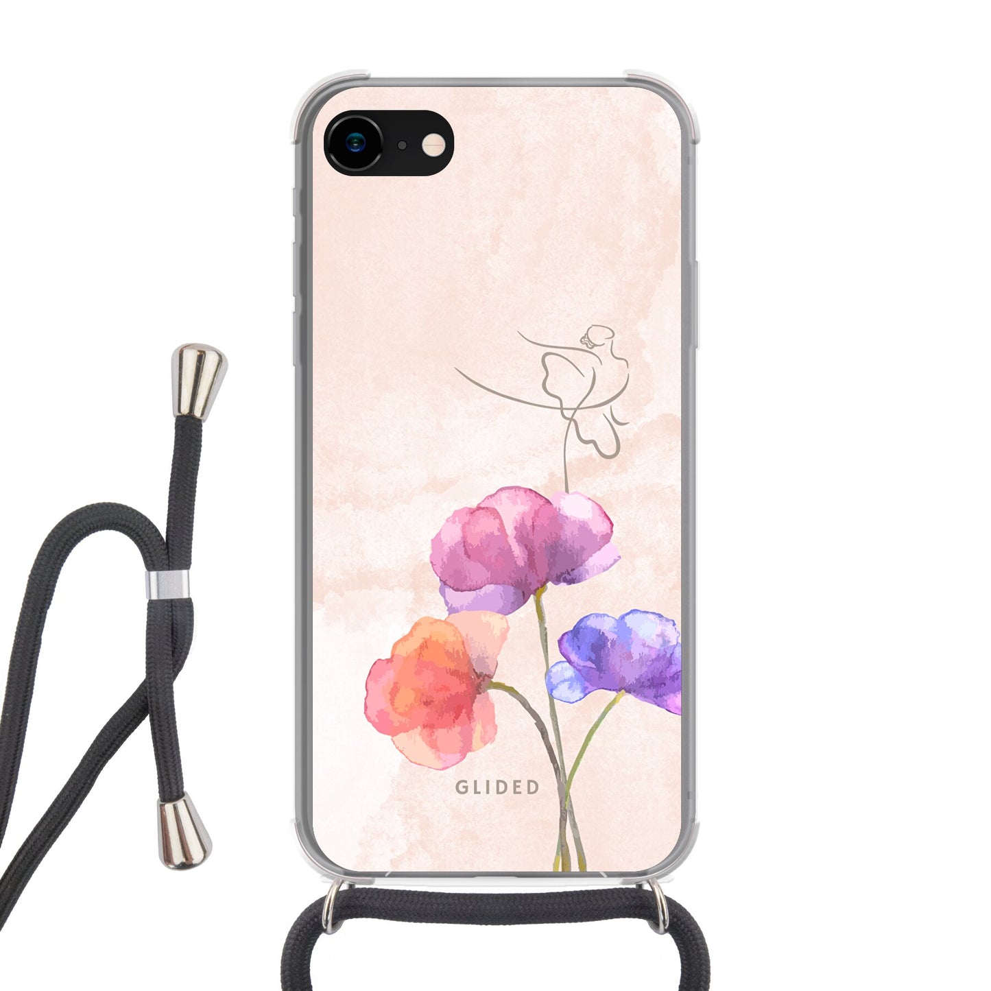 Blossom - iPhone 8 Handyhülle Crossbody case mit Band