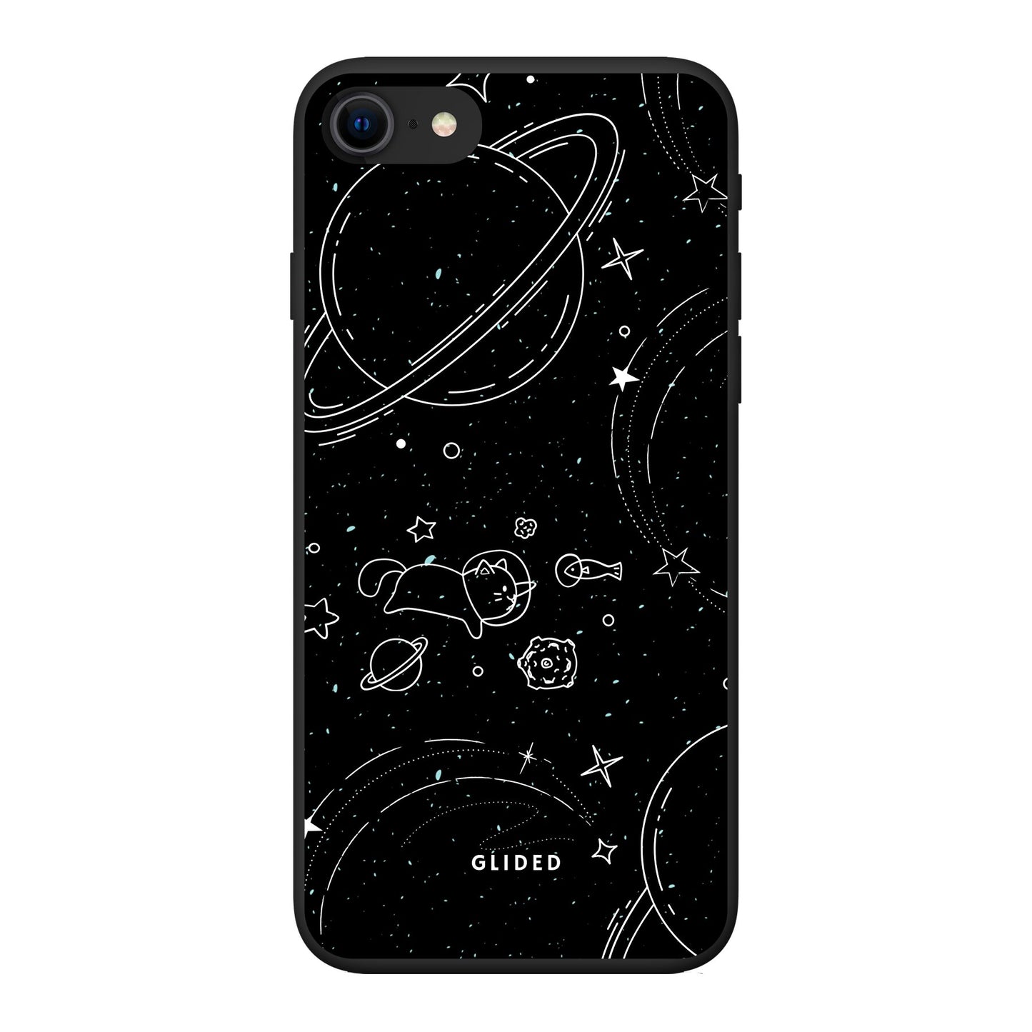 Cosmic Cat - iPhone SE 2022 Handyhülle Biologisch Abbaubar