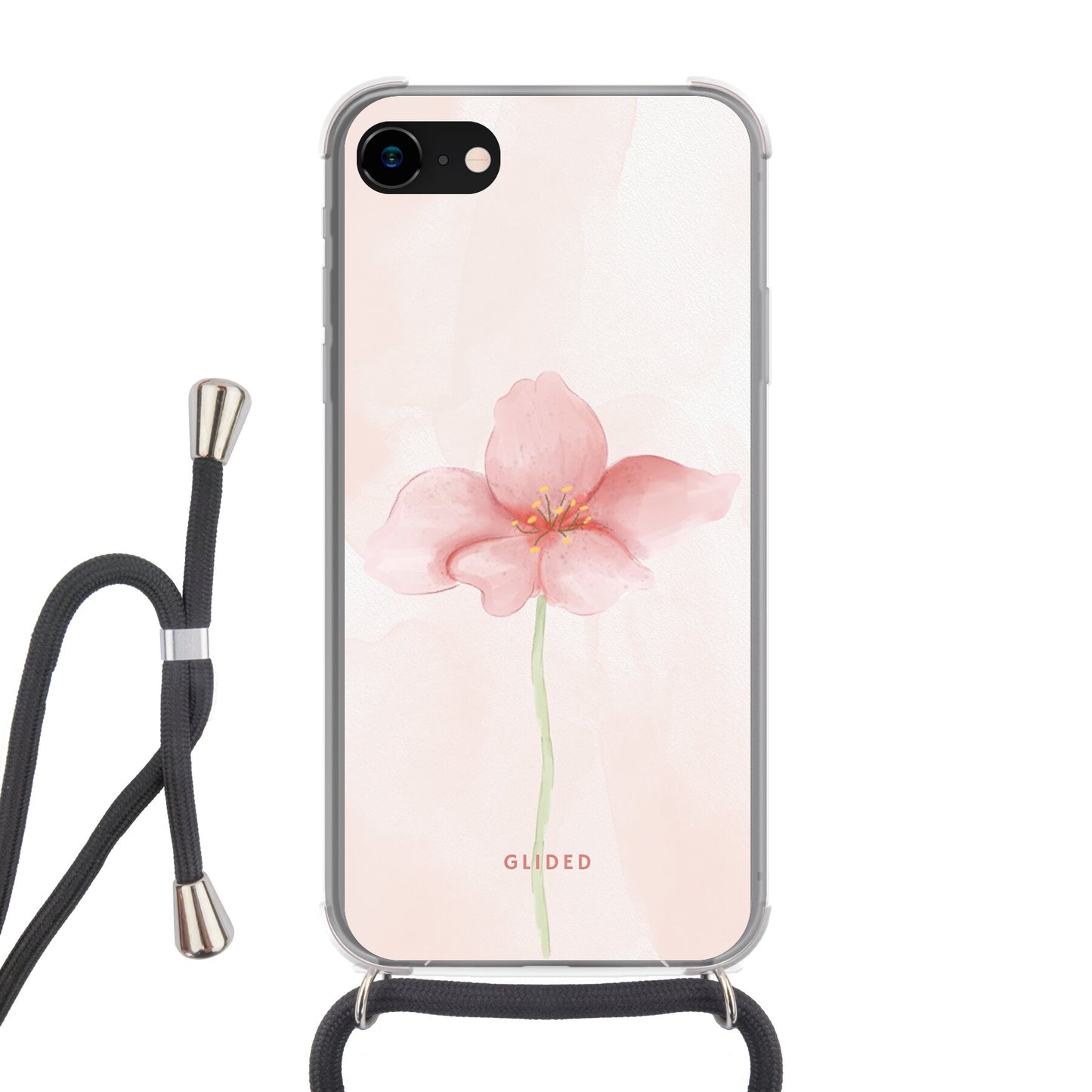 Pastel Flower - iPhone SE 2022 Handyhülle Crossbody case mit Band