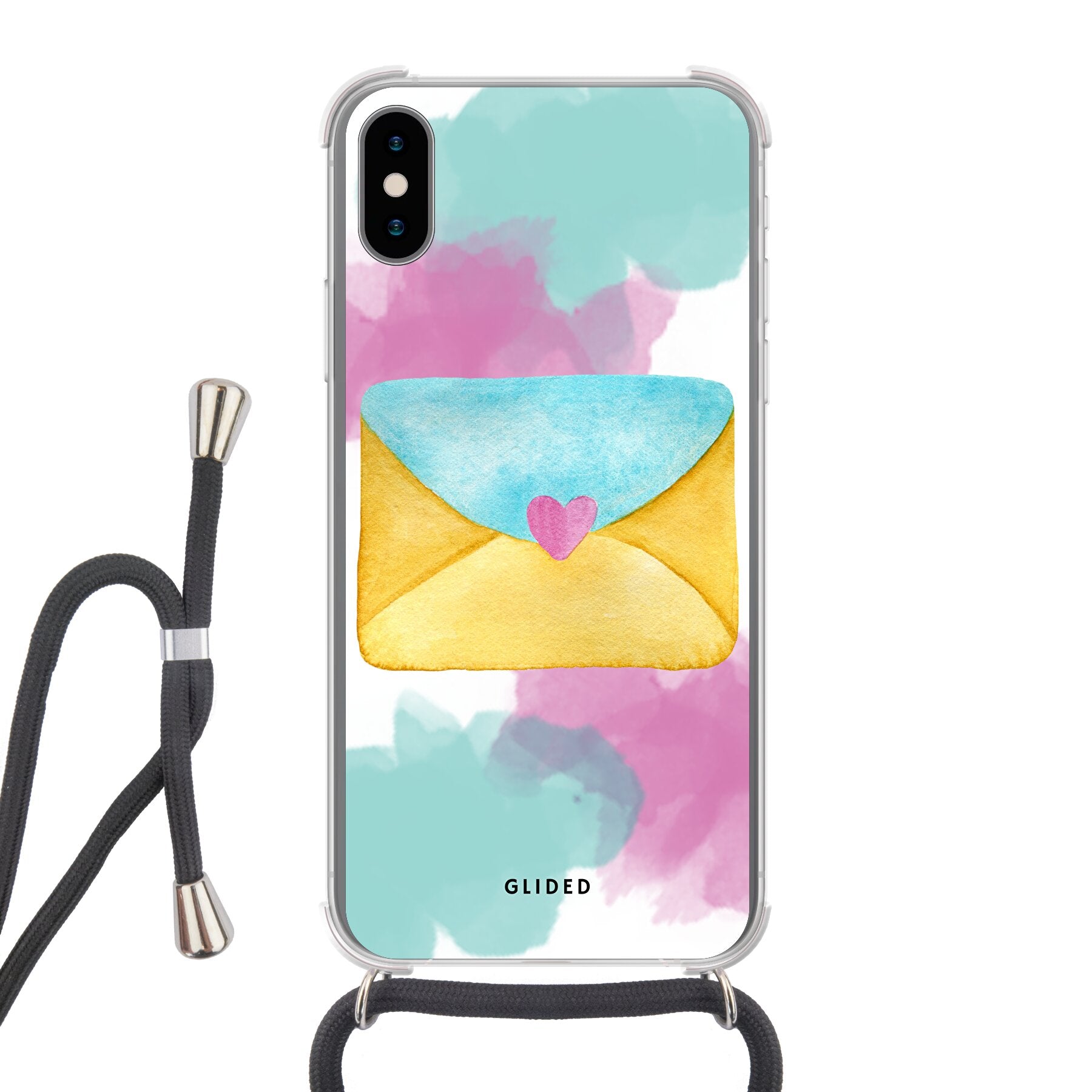 Envelope - iPhone X/Xs - Crossbody case mit Band