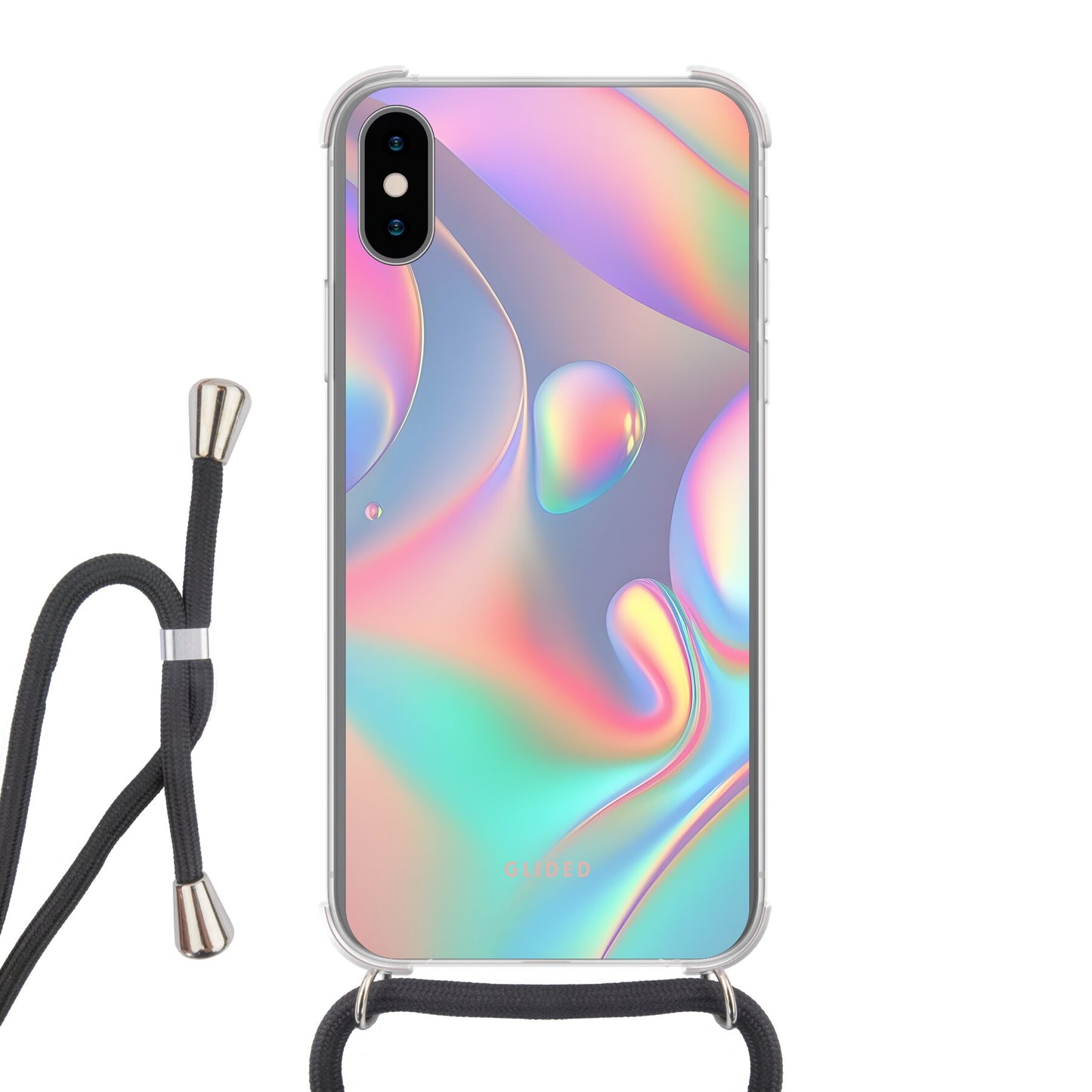 Holographic Aesthetic - iPhone X/Xs Handyhülle Crossbody case mit Band