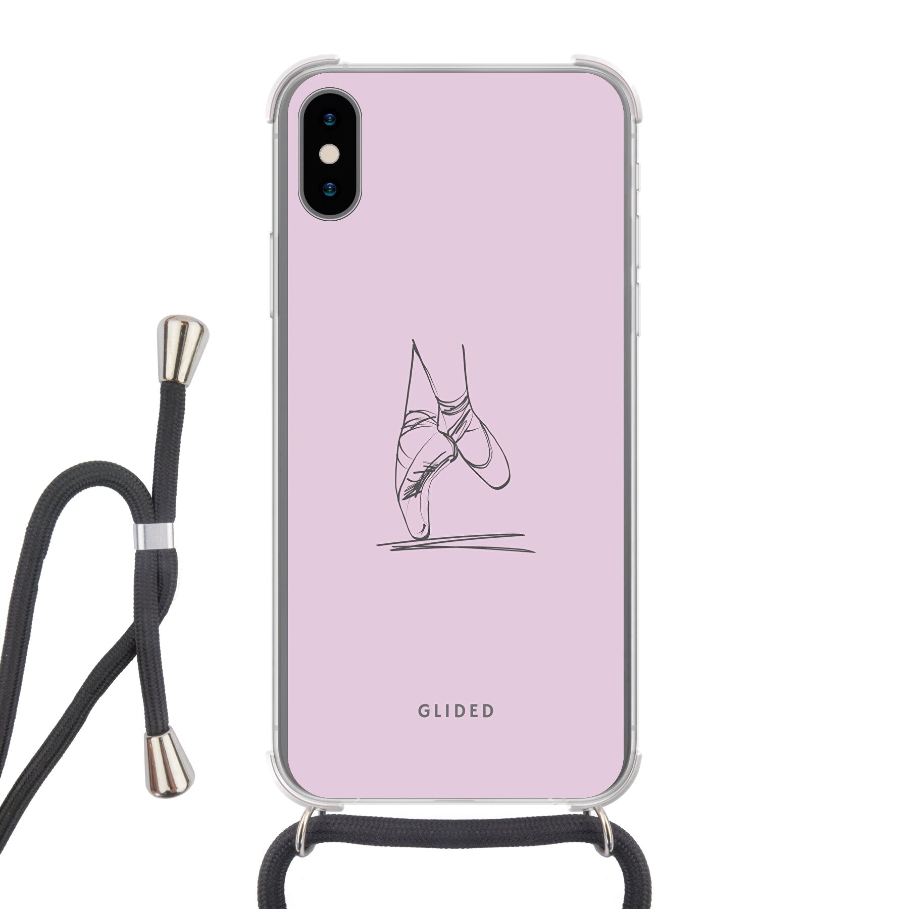 Pointe - iPhone X/Xs Handyhülle Crossbody case mit Band