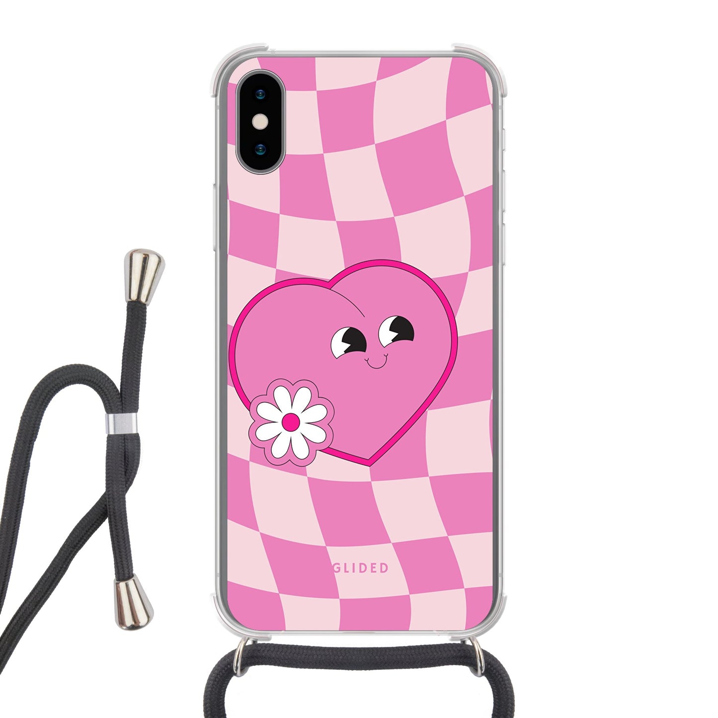 Sweet Love - iPhone X/Xs Handyhülle Crossbody case mit Band