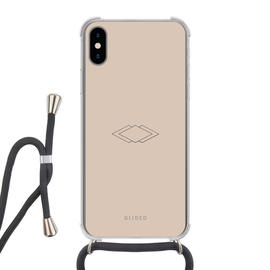 Symmetra - iPhone X/Xs Handyhülle Crossbody case mit Band