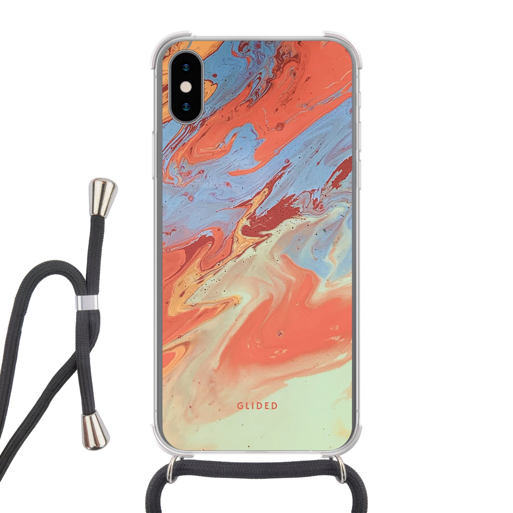 Watercolor - iPhone X/Xs Handyhülle Crossbody case mit Band