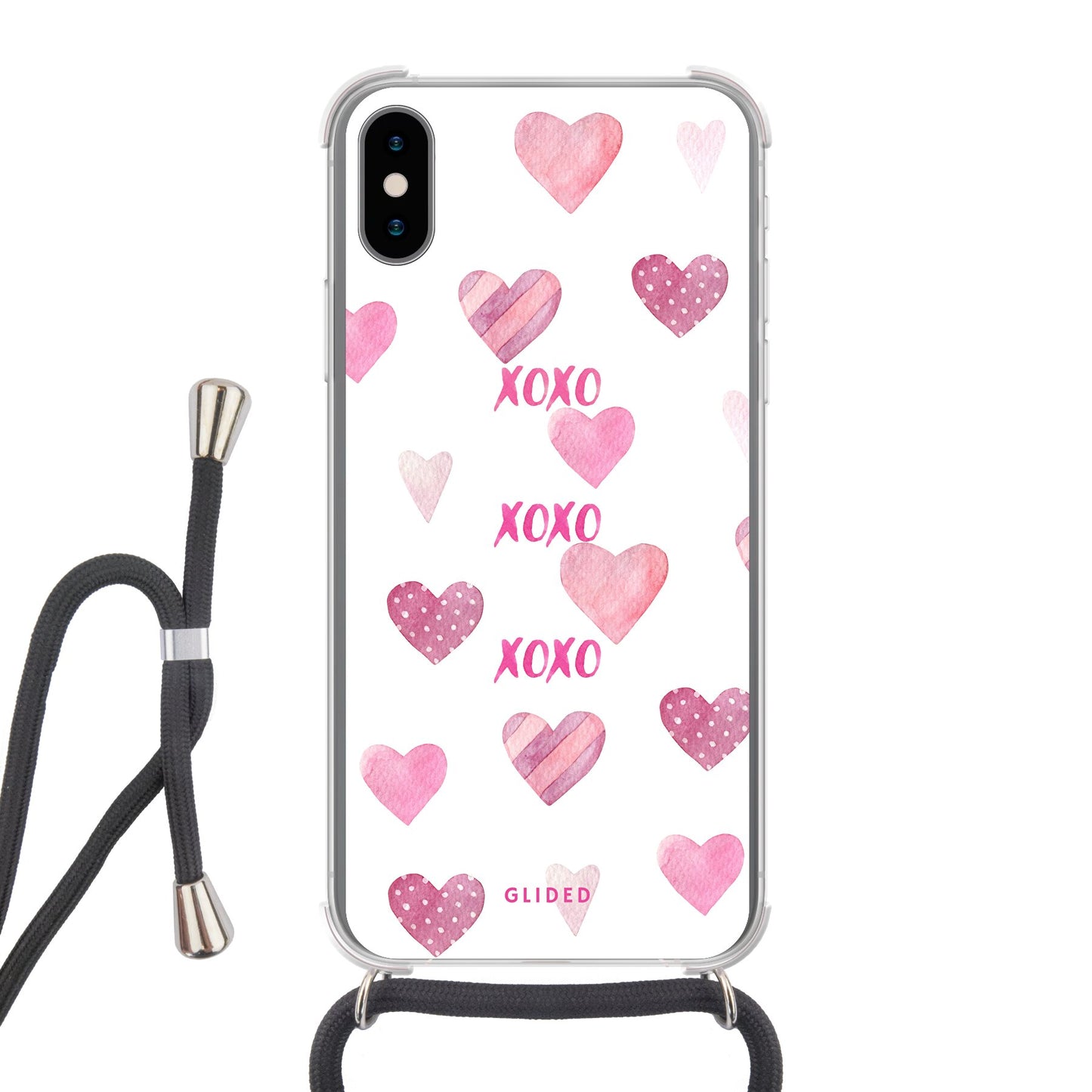 Xoxo - iPhone X/Xs - Crossbody case mit Band