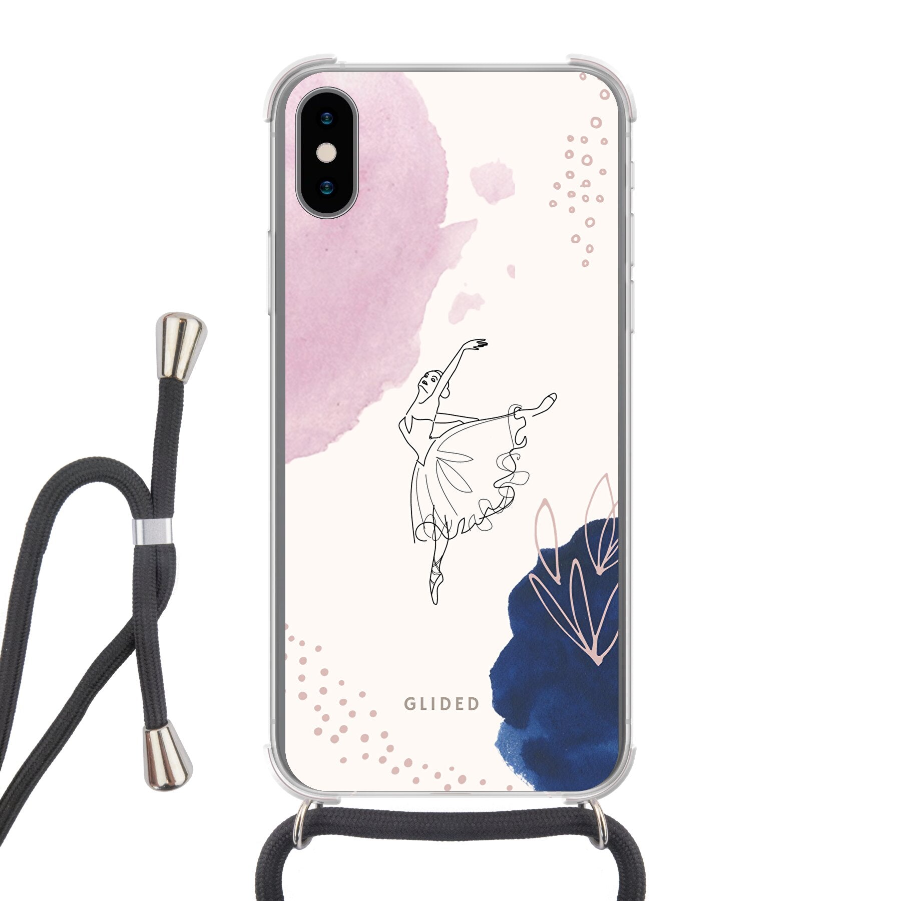 Grace - iPhone X/Xs Handyhülle Crossbody case mit Band