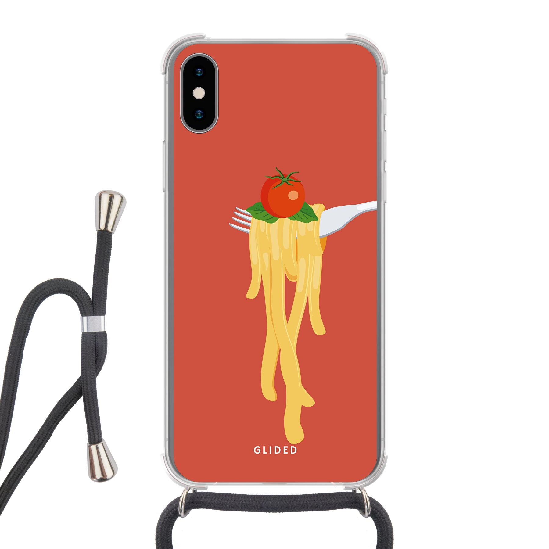 Pasta Paradise - iPhone X/Xs - Crossbody case mit Band