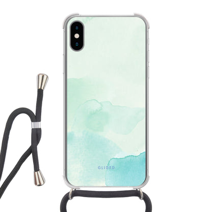 Turquoise Art - iPhone X/Xs Handyhülle Crossbody case mit Band