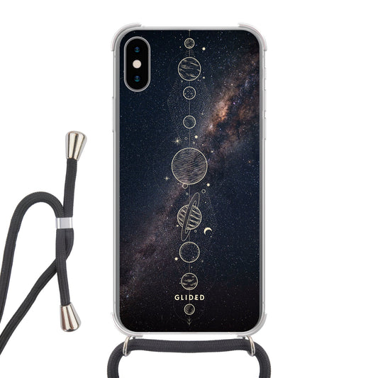 Planets - iPhone X/Xs Handyhülle Crossbody case mit Band