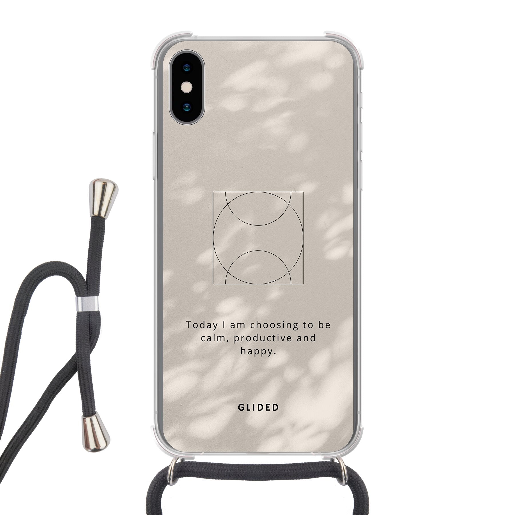 Affirmation - iPhone X/Xs Handyhülle Crossbody case mit Band