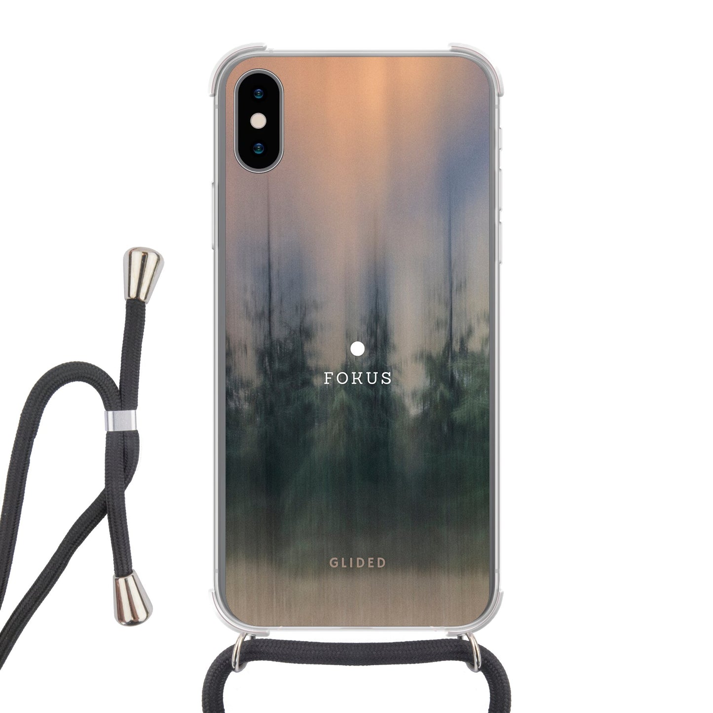 Focus - iPhone X/Xs Handyhülle Crossbody case mit Band