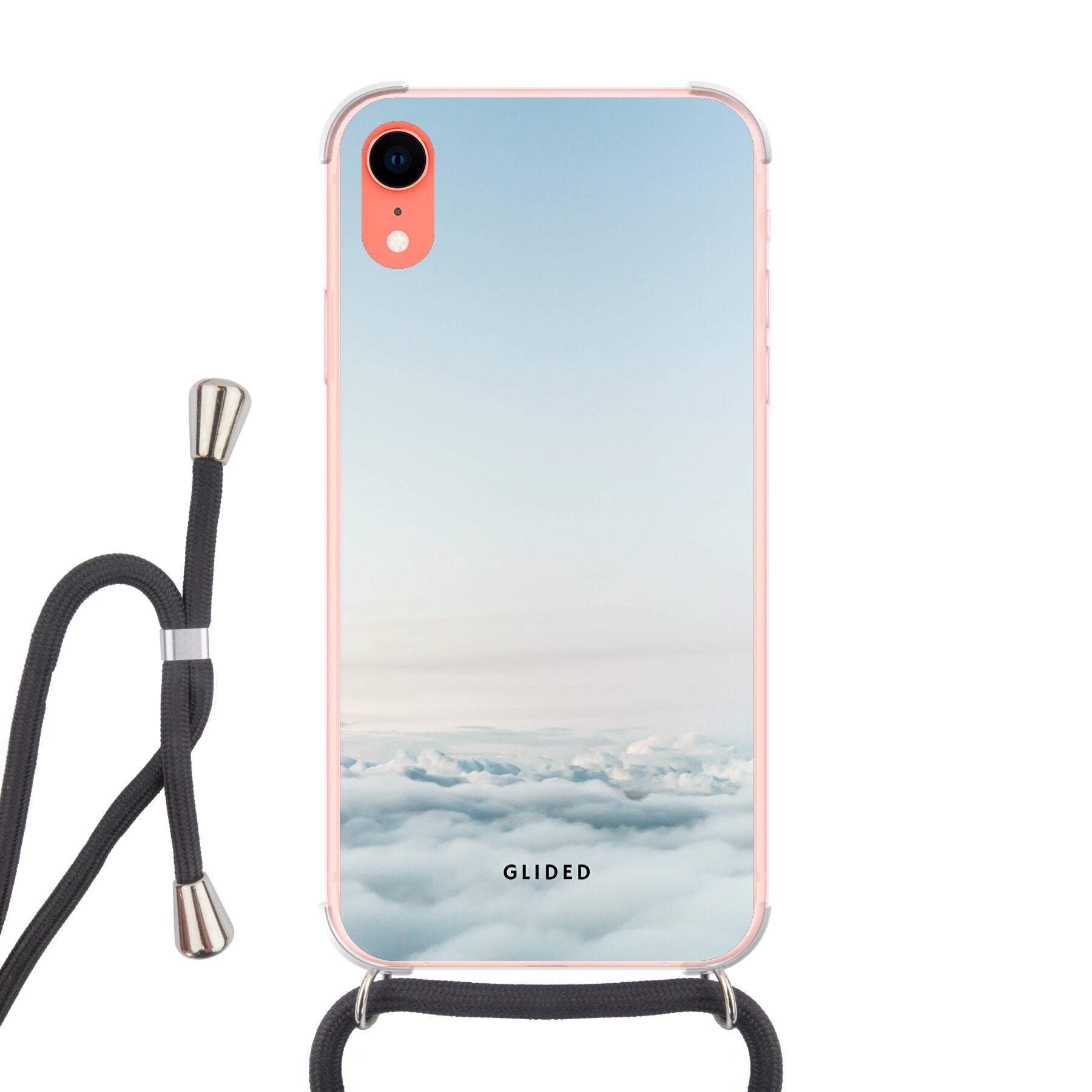 Cloudy - iPhone XR Handyhülle Crossbody case mit Band