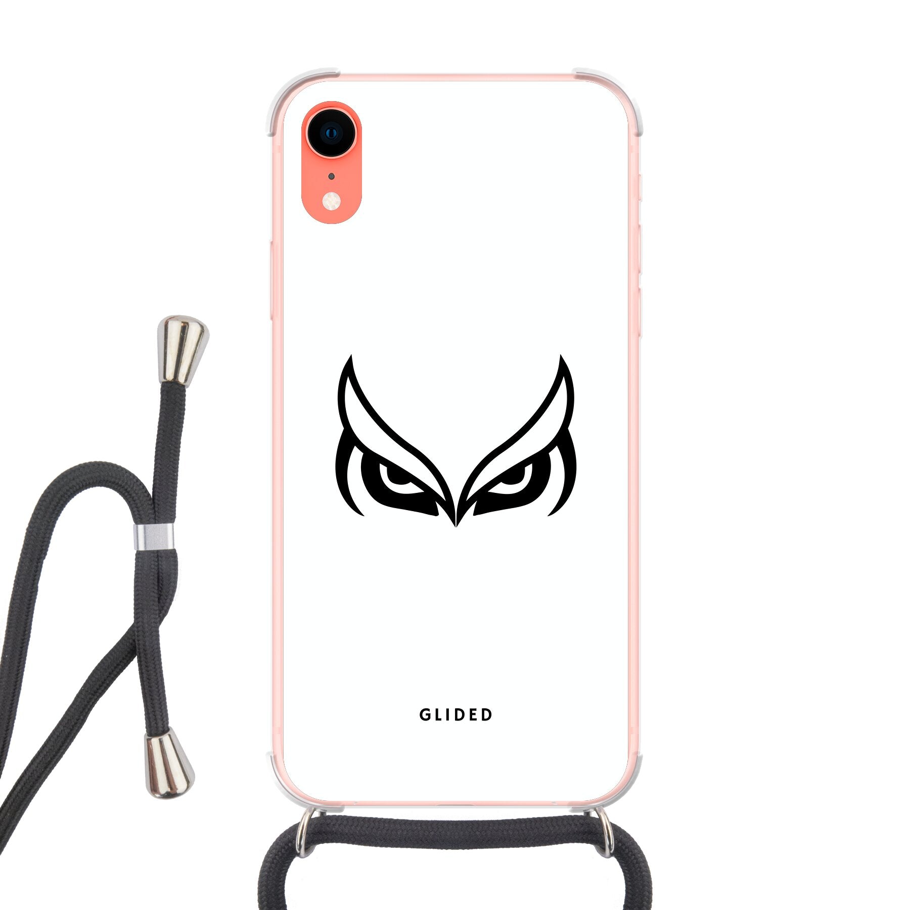 White Owl - iPhone XR Handyhülle Crossbody case mit Band