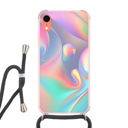 Holographic Aesthetic - iPhone XR Handyhülle Crossbody case mit Band