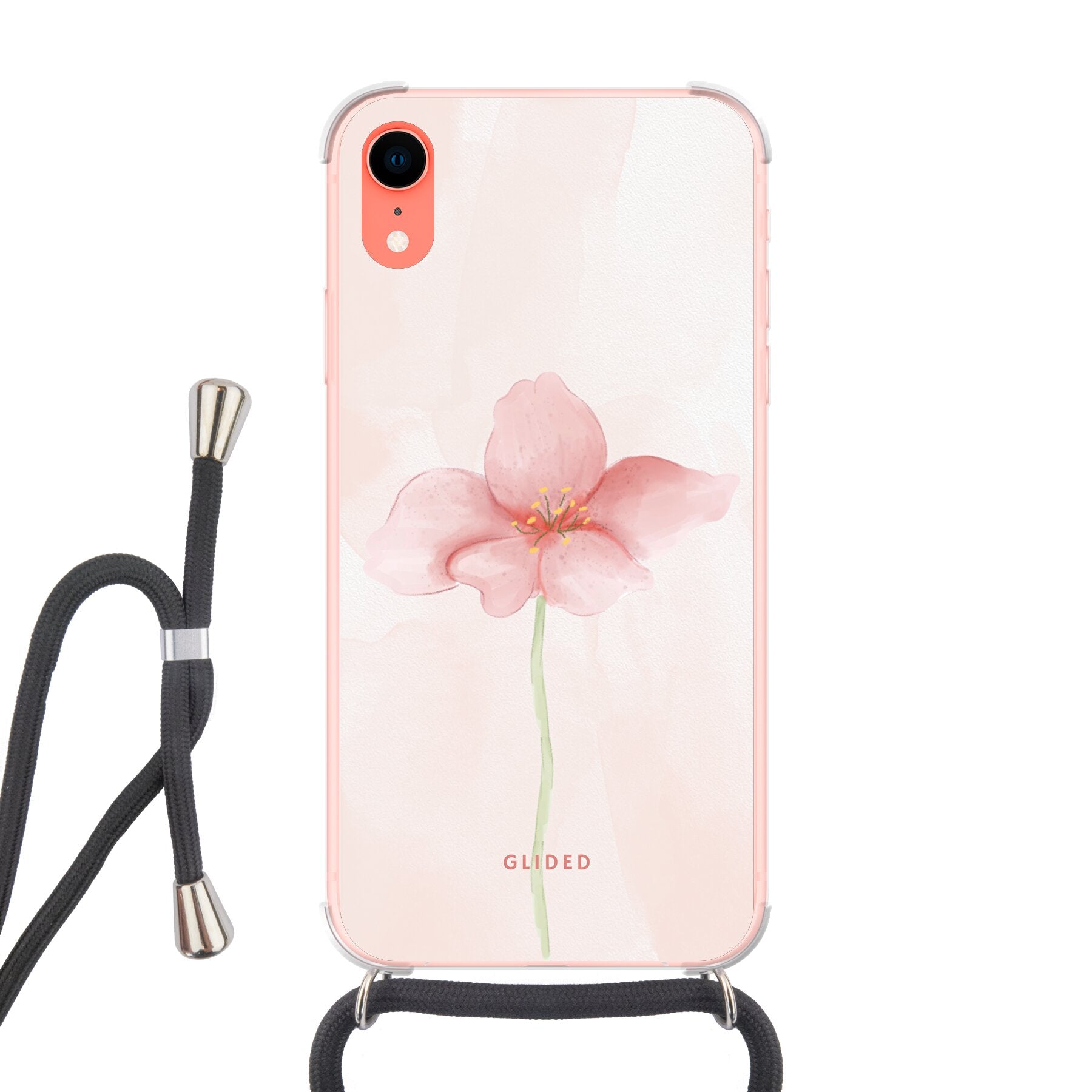 Pastel Flower - iPhone XR Handyhülle Crossbody case mit Band