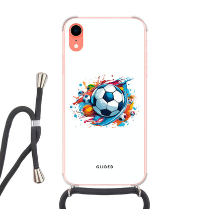 Football Passion - iPhone XR Handyhülle Crossbody case mit Band