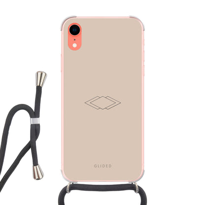 Symmetra - iPhone XR Handyhülle Crossbody case mit Band