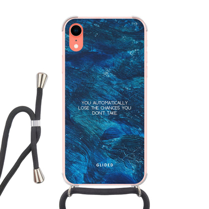 Chances - iPhone XR Handyhülle Crossbody case mit Band