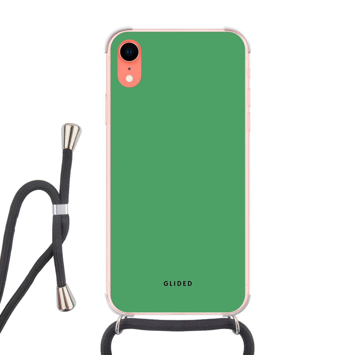 Green Elegance - iPhone XR Handyhülle Crossbody case mit Band