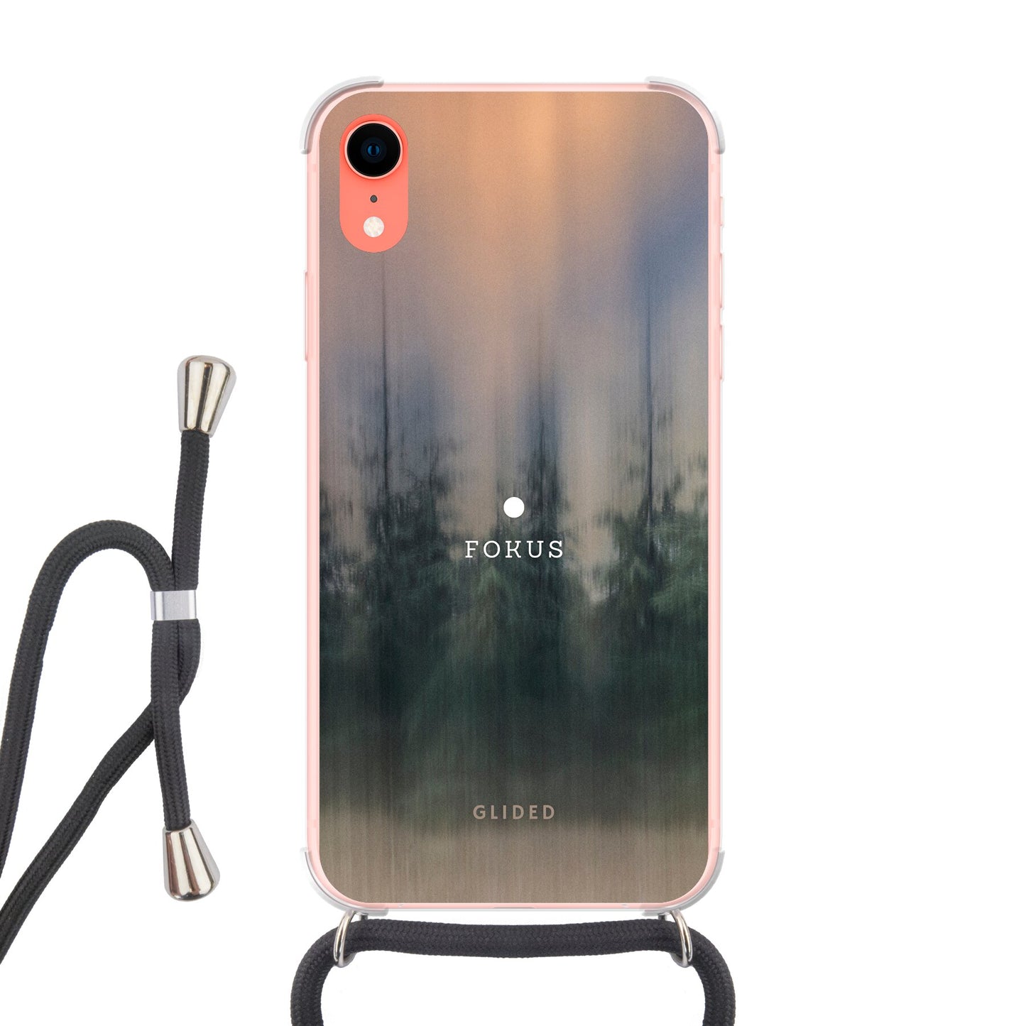 Focus - iPhone XR Handyhülle Crossbody case mit Band