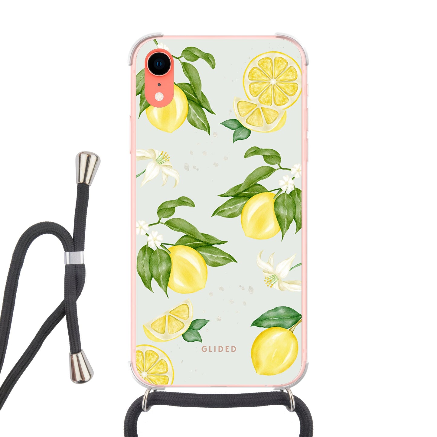 Lemon Beauty - iPhone XR Handyhülle Crossbody case mit Band